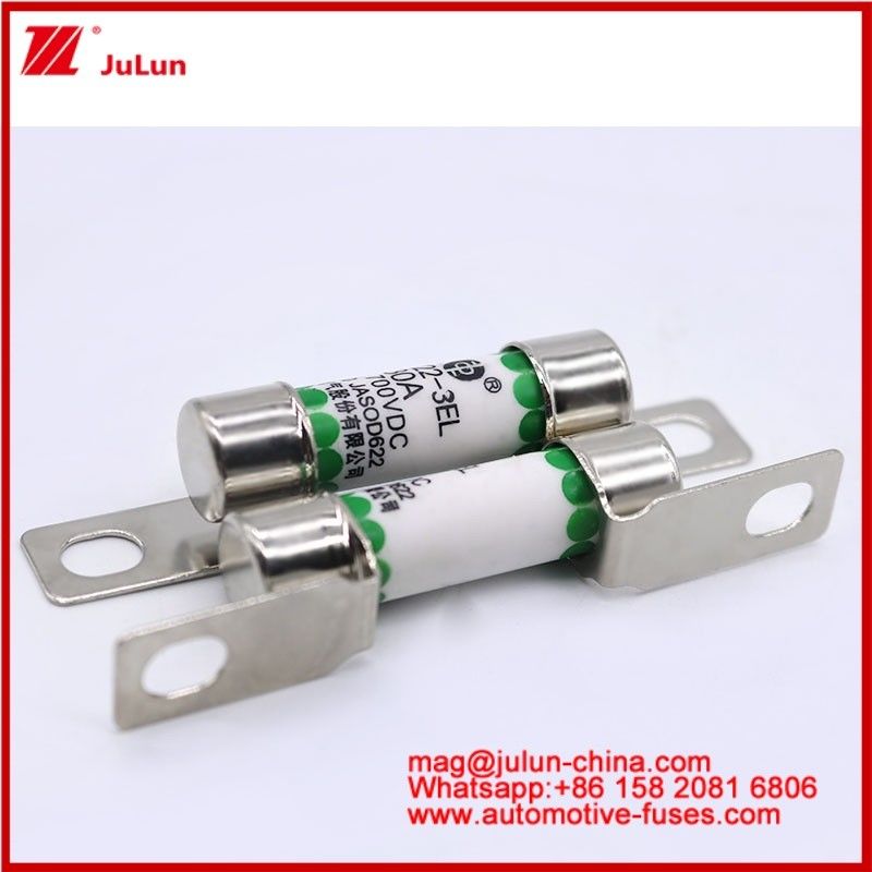 EV322 3EL 30A DC700V Tubulaire keramische lont Elektriciteitsvoertuigen lont Bolt verbindingsstructuur met uitstekende antivibratie antimechanische schok antichemische belasting hoge temperatuur