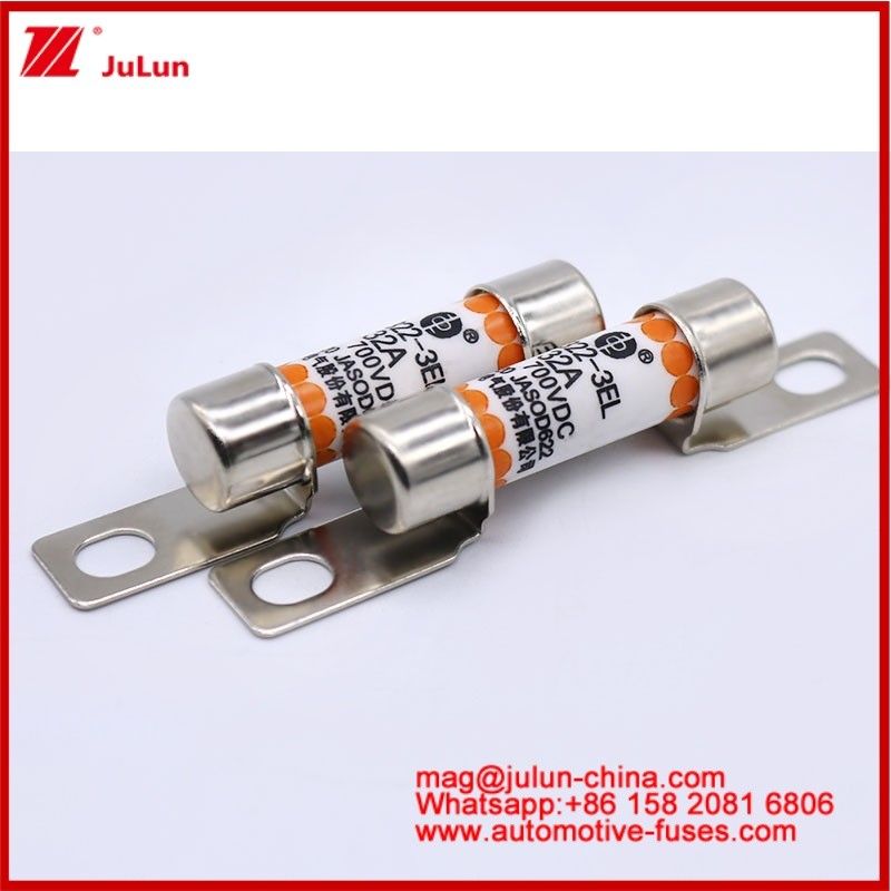 EV322 3EL 32A DC700V Tubulaire keramische lont Compacte grootte Hoge nominale stroom kortsluitingsbescherming
Hoog breekvermogen bij 100 Vdc/125 Vdc