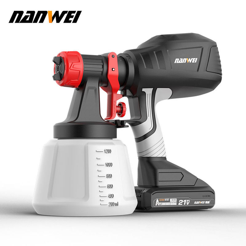 Populair High Spray Air Spray 700ml Drukverfpistool Draadloos Draagbaar Elektrisch 1,5 mm 1,0 mm Diy Grade Batterij aangedreven Renoveer Herbouwen Huis Tuin