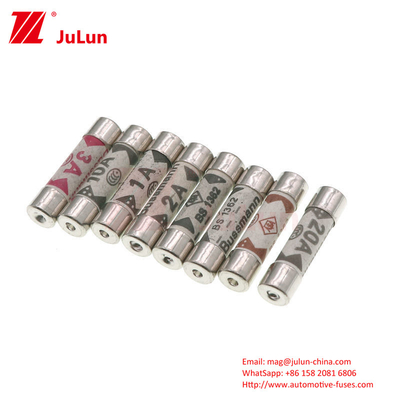 Vermogen Flathead Tubular Ceramic Automotive Fuses voor veiligheidsvoorschriften ASTA BS1362 SS167