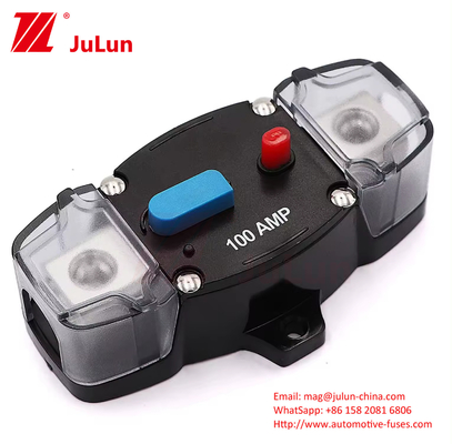 Handmatige reset 0-8 Gauge 12-48 Volt 200 Amp Circuit Breaker Met Trolling Car Stereo Audio Inline Fuse Block Holders Inver