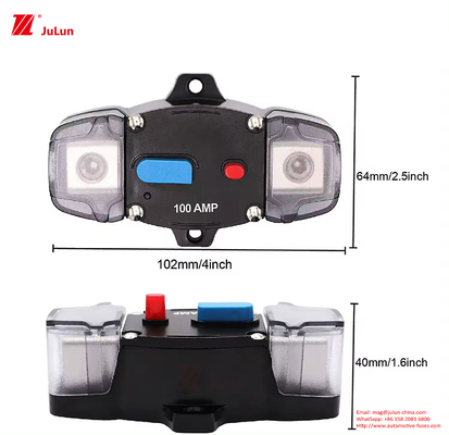 Yacht handmatig resetten Bakeliet circuit breaker stroomvoorziening Schakelaar paneel Inverter 100A Voor auto boot Marine RV Trolling Mot