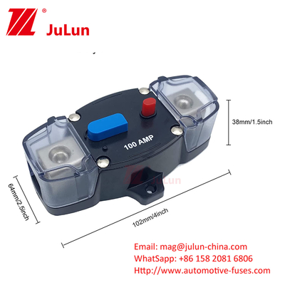 Voertuig 8 12-48V 30A-300A schakelaar Auto Audio Waterdicht Stroombescherming Fuse Schakelaar Handmatig resetten Circuit
