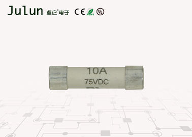 6x25mm 10a Ceramische Zekering de Zekering van de 75 Volthoogspanning Gelijkstroom met Zilveren Geplateerd Koper GLB