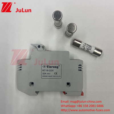 Solar Pv Fuse Din Rail Solar Fuse Holder voor fotovoltaïsche omvormer Inline Fuse Cylindrische Fuse Holder