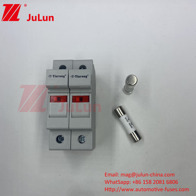 PV-30 CE TUV 10*38mm Dc 6A 8A 10A 12A 15A 20A 25A 32A PV Solar Dc 1000V Fuse met Fuse Holder Box met aanwijzing