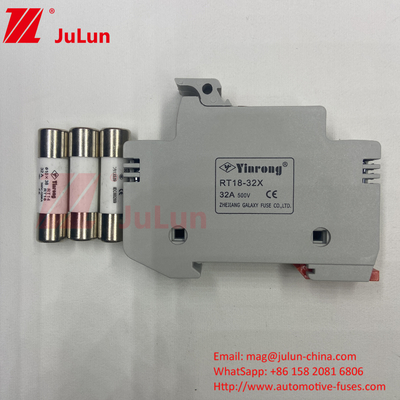 Professionele fabriek BYPV-18 1pool 16a 1000v Dc Din Rail Fuse Holder met 1500v Dc Fuse voor Solar