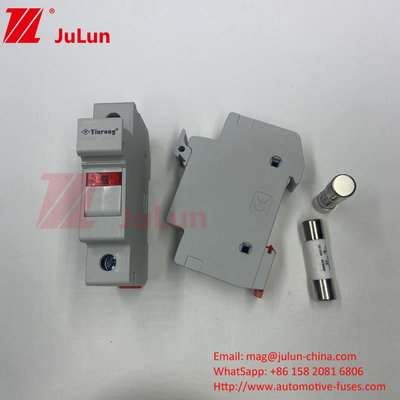 Zonne-PV-sluiting met DIN-gids Sluitingshouder voor fotovoltaïsche bescherming RT18-32 15A 20A 32A Sluitingshouder met LED-indica