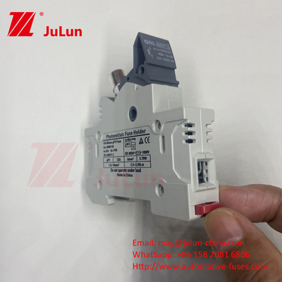 TUV DC Solar Fuse Fusible Holder Box Base DNPVF1-32 Solar System Protection 10x38MM 1000V GPV Fast Blow Keramische DIN Rail