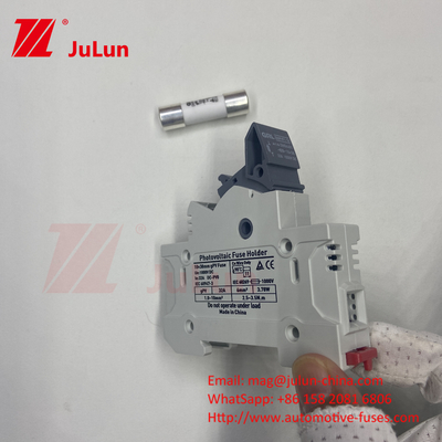 Solar PV Mersen Zekering 10a 1000 v Snelle Blow 32a 1000vdc 22*58mm DC1000V Zekering Din Rail zekering Carrier Houder