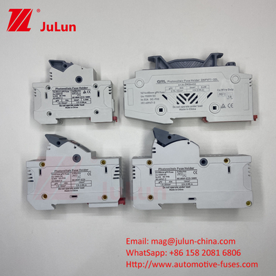 SeanRo Solar PV Din Rail Fuse Holder voor Fuse Link 10*38mm 1000V 15amp DC Fuse 25A