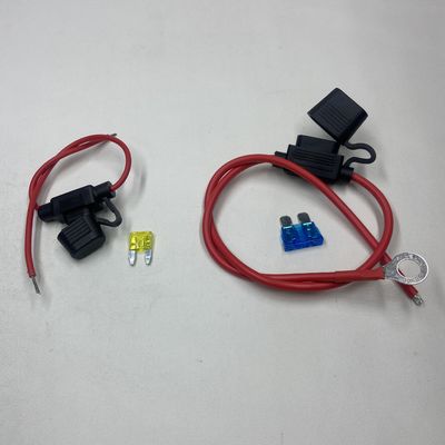 UL Waterdicht Inline Blade Fuse Box Standard/Medium Plug in Car Fuse Holder met 22awg 20awg 18awg 16awg 14awg 12awg 10awg