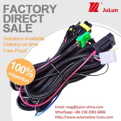 Nebellichten Relais Veiligheidsschakelaar Assemblage Kit Rubber Geïsoleerde Kabel Automotive 9006 LED Light Bar Bedrading Harness Met DRL Voor auto's