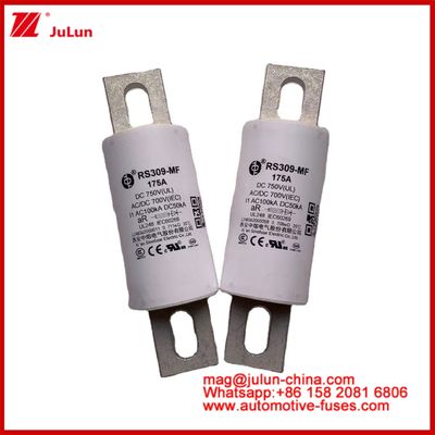 RS309-MF 175A 750VDC UL Tubulaire keramische lont AR 750VDC/700AC IEC 20KA GB 5-800A voor elektrische voertuigen en energiesystemen