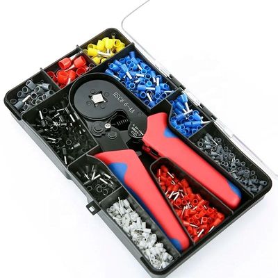 Gebruikelijk veelzijdig Mini Draad Ferrule Tubulaire Terminal Crimping Plier Kit 1200pcs Huishoudelijk Elektrisch Geïsoleerd